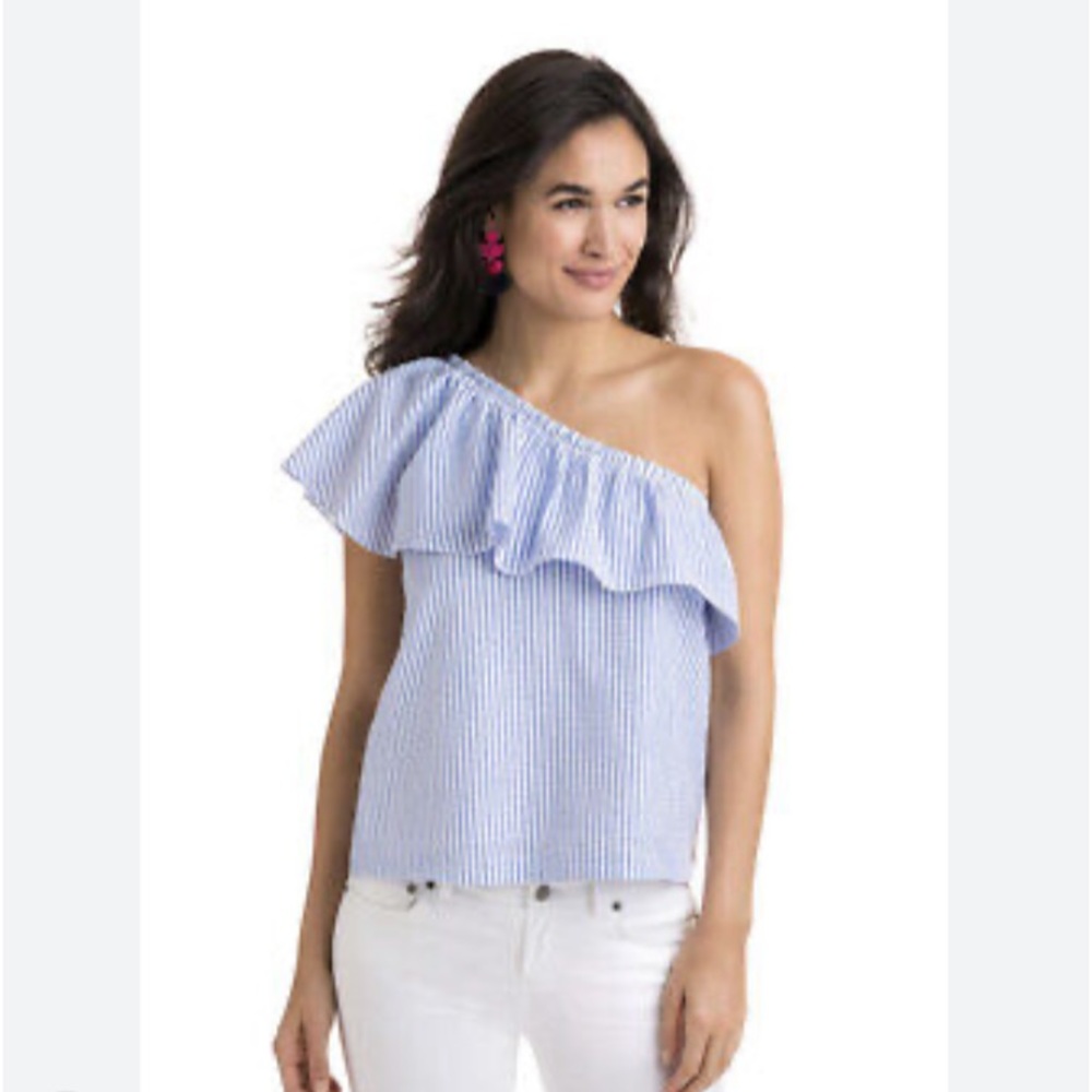 Vineyard Vines One Shoulder Top EUC